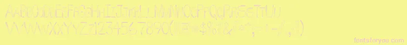 WhipFont-fontti – vaaleanpunaiset fontit keltaisella taustalla
