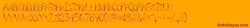 Шрифт WhipFont – фиолетовые шрифты на оранжевом фоне
