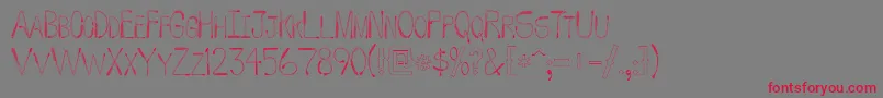 WhipFont-Schriftart – Rote Schriften auf grauem Hintergrund