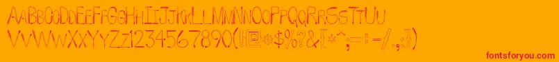 WhipFont Font – Red Fonts on Orange Background