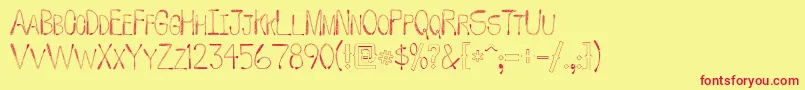 WhipFont Font – Red Fonts on Yellow Background