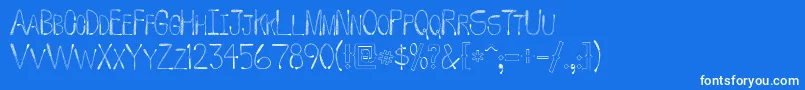 WhipFont Font – White Fonts on Blue Background