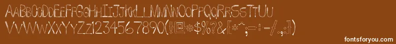 フォントWhipFont – 茶色の背景に白い文字