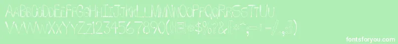 fuente WhipFont – Fuentes Blancas Sobre Fondo Verde