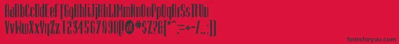 Gustavus Font – Black Fonts on Red Background