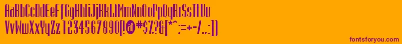 Gustavus Font – Purple Fonts on Orange Background