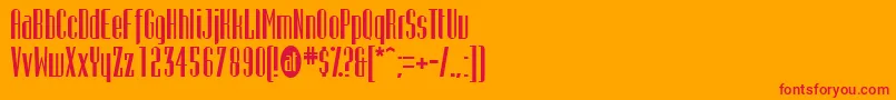 Gustavus Font – Red Fonts on Orange Background