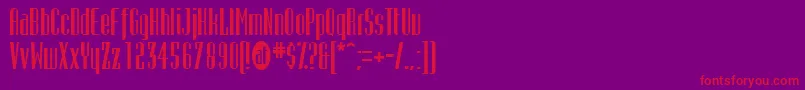 Gustavus Font – Red Fonts on Purple Background