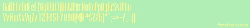 Шрифт Gustavus – жёлтые шрифты на зелёном фоне