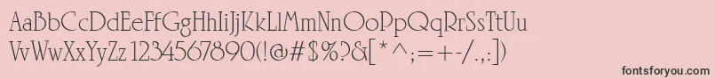 LinotypeRowenaLight Font – Black Fonts on Pink Background