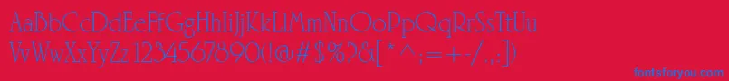 LinotypeRowenaLight Font – Blue Fonts on Red Background