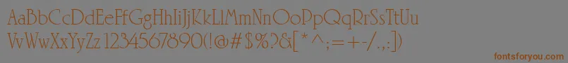 LinotypeRowenaLight Font – Brown Fonts on Gray Background