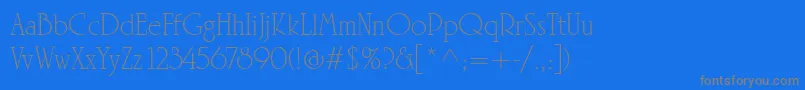 LinotypeRowenaLight Font – Gray Fonts on Blue Background