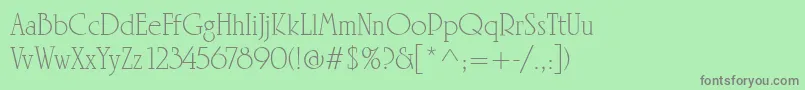 LinotypeRowenaLight Font – Gray Fonts on Green Background