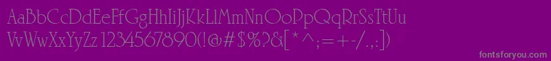 LinotypeRowenaLight Font – Gray Fonts on Purple Background
