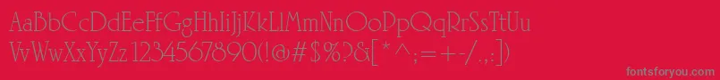 LinotypeRowenaLight Font – Gray Fonts on Red Background