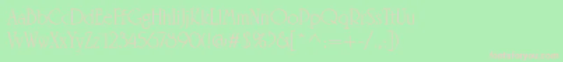 LinotypeRowenaLight Font – Pink Fonts on Green Background