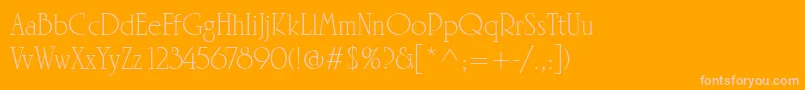 Шрифт LinotypeRowenaLight – розовые шрифты на оранжевом фоне