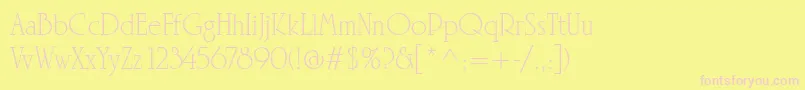 LinotypeRowenaLight Font – Pink Fonts on Yellow Background