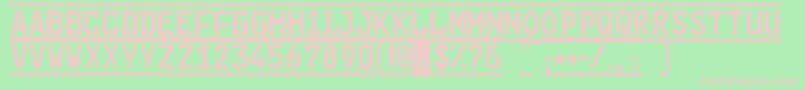 Cargoframedemo Font – Pink Fonts on Green Background