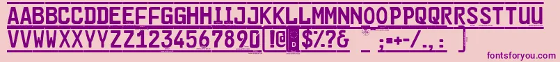 Cargoframedemo Font – Purple Fonts on Pink Background