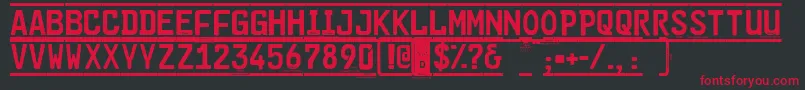 Cargoframedemo Font – Red Fonts on Black Background