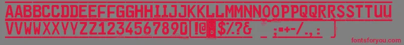 Cargoframedemo Font – Red Fonts on Gray Background
