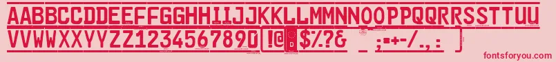 Cargoframedemo Font – Red Fonts on Pink Background