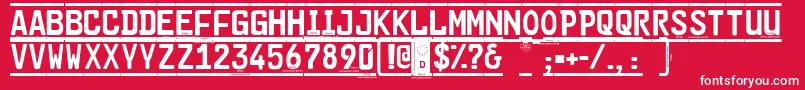 Cargoframedemo Font – White Fonts on Red Background