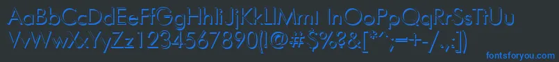 Шрифт FuturisshadowcNormal – синие шрифты на чёрном фоне