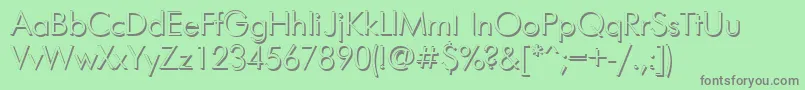 フォントFuturisshadowcNormal – 緑の背景に灰色の文字