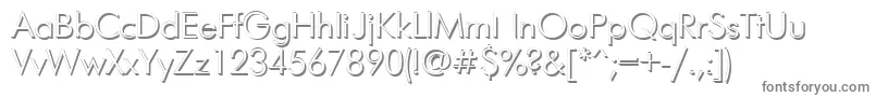 FuturisshadowcNormal Font – Gray Fonts on White Background