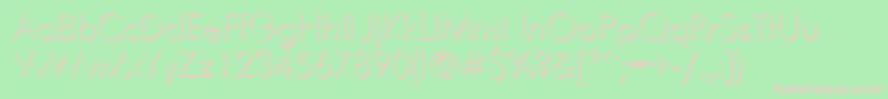 FuturisshadowcNormal Font – Pink Fonts on Green Background