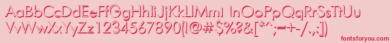 FuturisshadowcNormal Font – Red Fonts on Pink Background