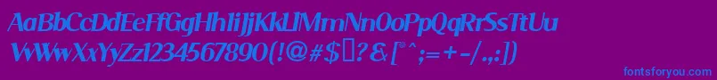 Serimi Font – Blue Fonts on Purple Background