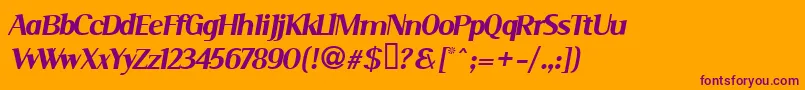 Serimi Font – Purple Fonts on Orange Background