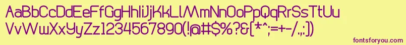 DigicityRegular Font – Purple Fonts on Yellow Background