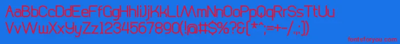 DigicityRegular Font – Red Fonts on Blue Background