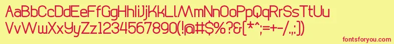 DigicityRegular Font – Red Fonts on Yellow Background