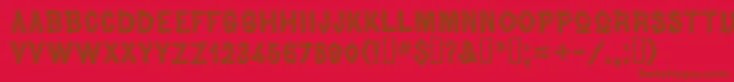 PinewoodMf Font – Brown Fonts on Red Background