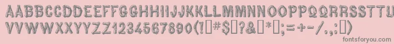 PinewoodMf Font – Gray Fonts on Pink Background