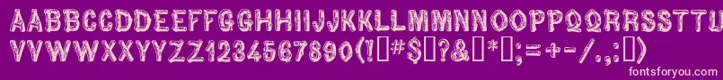 PinewoodMf Font – Pink Fonts on Purple Background