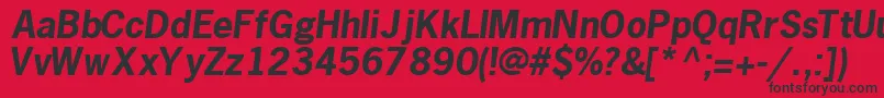 MacrosskBoldItalic Font – Black Fonts on Red Background