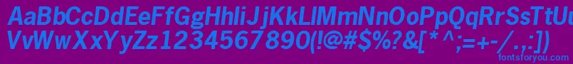 MacrosskBoldItalic Font – Blue Fonts on Purple Background