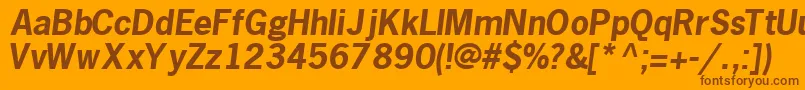 Шрифт MacrosskBoldItalic – коричневые шрифты на оранжевом фоне