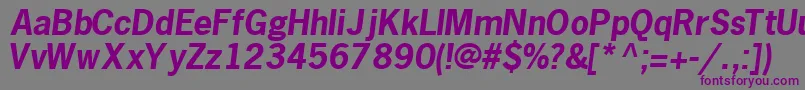 MacrosskBoldItalic Font – Purple Fonts on Gray Background