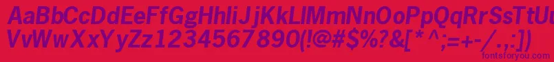 MacrosskBoldItalic Font – Purple Fonts on Red Background