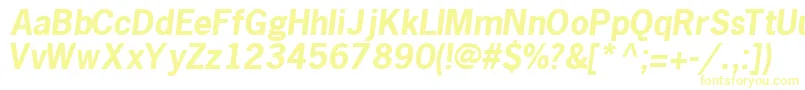 MacrosskBoldItalic Font – Yellow Fonts on White Background