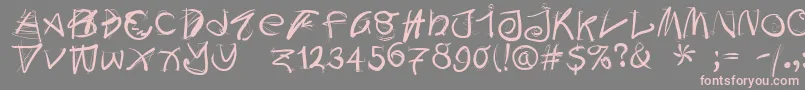 Doodleswritten Font – Pink Fonts on Gray Background