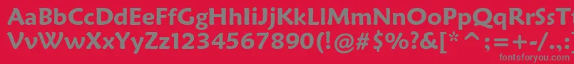 MaiandraGdDemiBold Font – Gray Fonts on Red Background